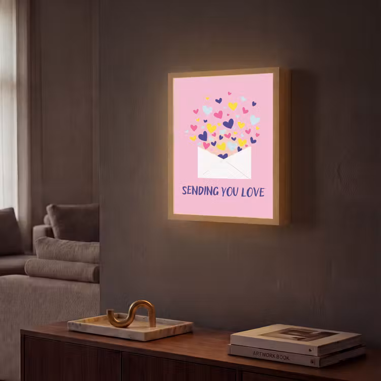 Lightbox - Wandlamp - Envelop - Love - Hartjes - Valentijn — 2