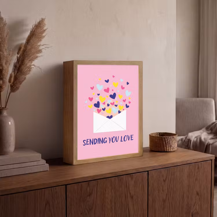 Lightbox - Wandlamp - Envelop - Love - Hartjes - Valentijn — 4