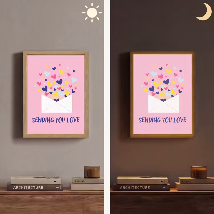 Lightbox - Wandlamp - Envelop - Love - Hartjes - Valentijn — 5