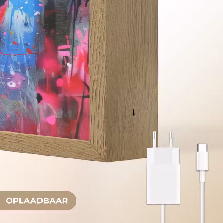 Lightbox - Wandlamp - Graffiti - Lippen - Felroze - Geschilderd — 7