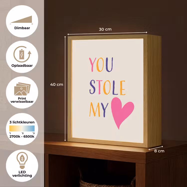 Lightbox - Wandlamp - Hart - Valentijn - Tekst — 9