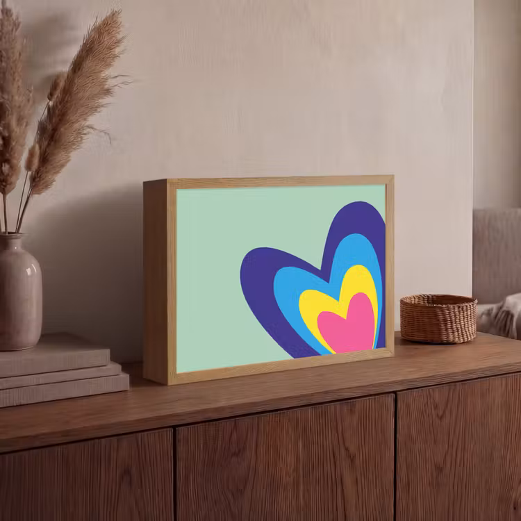 Lightbox - Wandlamp - Hartjes - Kleurrijk - Valentijn — 4
