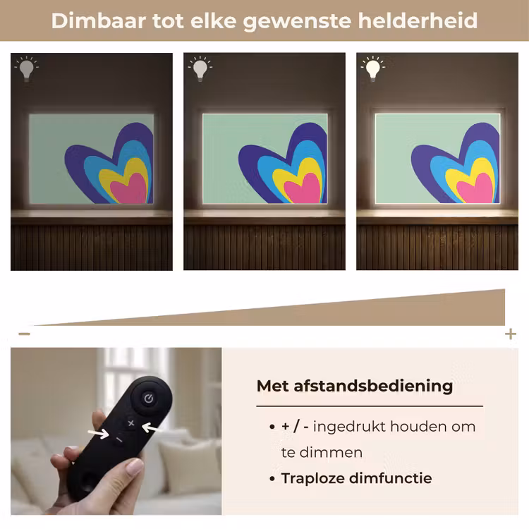 Lightbox - Wandlamp - Hartjes - Kleurrijk - Valentijn — 9