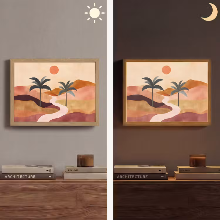 Lightbox - Wandlamp - Heuvels - Palmbomen - Abstract — 6