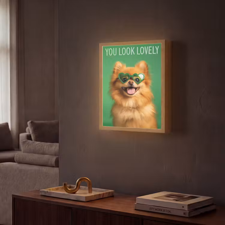 Lightbox - Wandlamp - Hond - Zonnebril - Valentijn - Love — 2