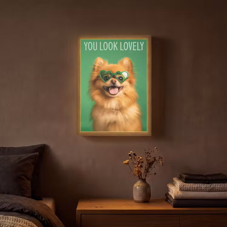Lightbox - Wandlamp - Hond - Zonnebril - Valentijn - Love — 3
