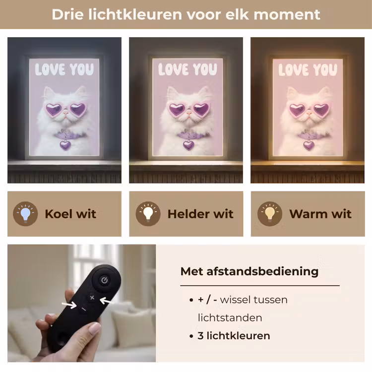 Lightbox - Wandlamp - Kat - Love - Paars - Valentijn — 7