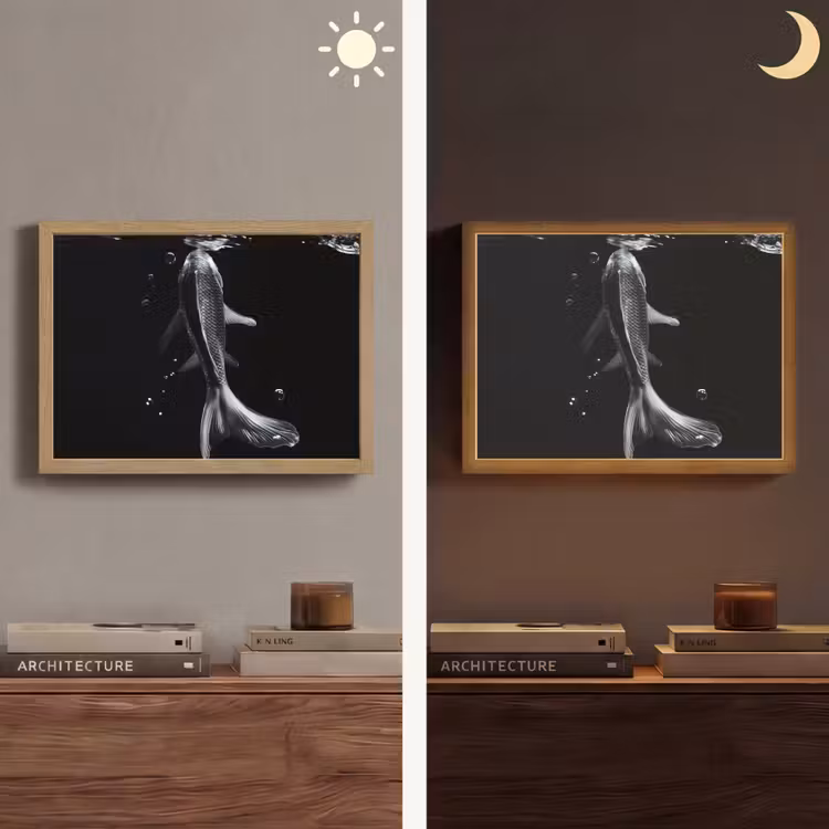 Lightbox - Wandlamp - Koi - Vissen - Water - Zwart — 6
