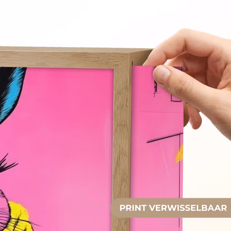 Lightbox - Wandlamp - Konijn - Felroze - Sjaal - Abstract — 5