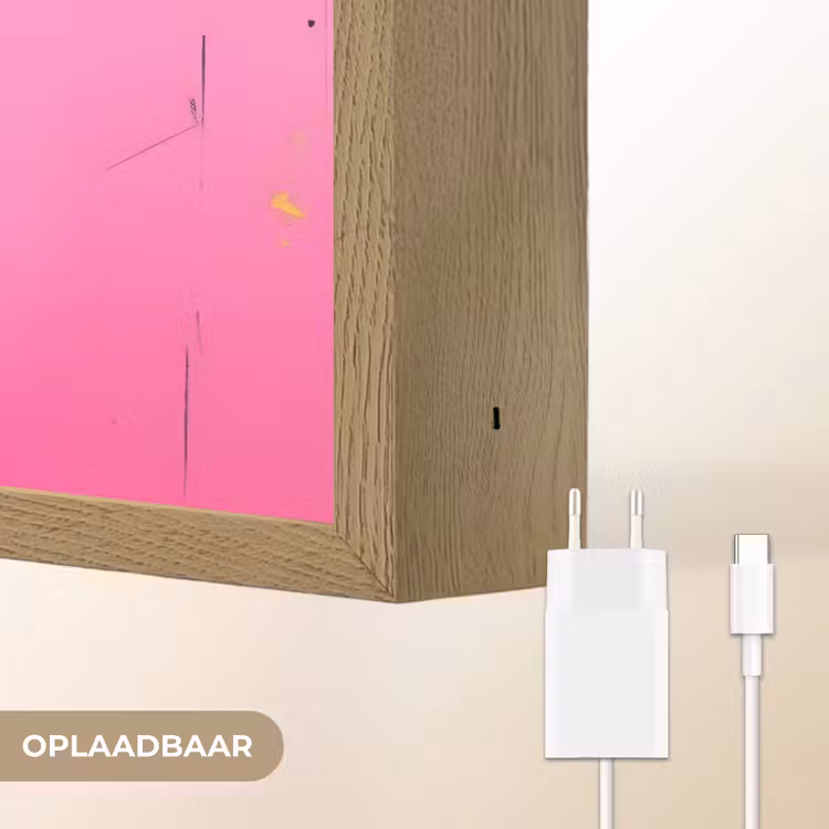Lightbox - Wandlamp - Konijn - Felroze - Sjaal - Abstract — 7