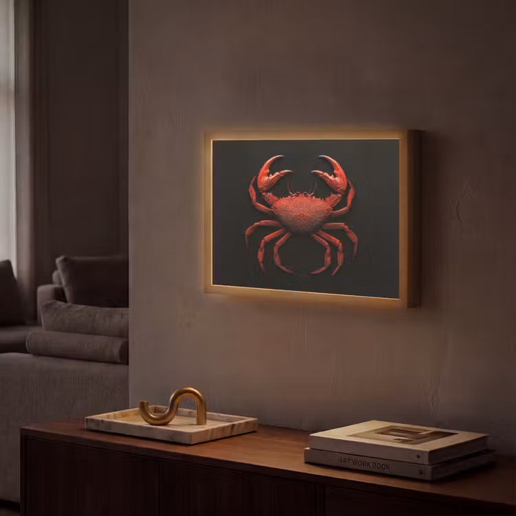 Lightbox - Wandlamp - Krab - Rood - Vissen - Schaaldieren — 2