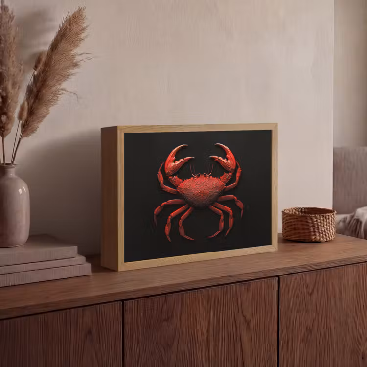 Lightbox - Wandlamp - Krab - Rood - Vissen - Schaaldieren — 4