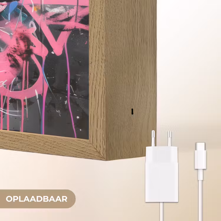 Lightbox - Wandlamp - Lippen - Felroze - Graffiti - Verfstrepen — 7