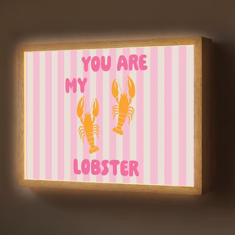 Lightbox - Wandlamp - Lobster - Love - Valentijn — 1