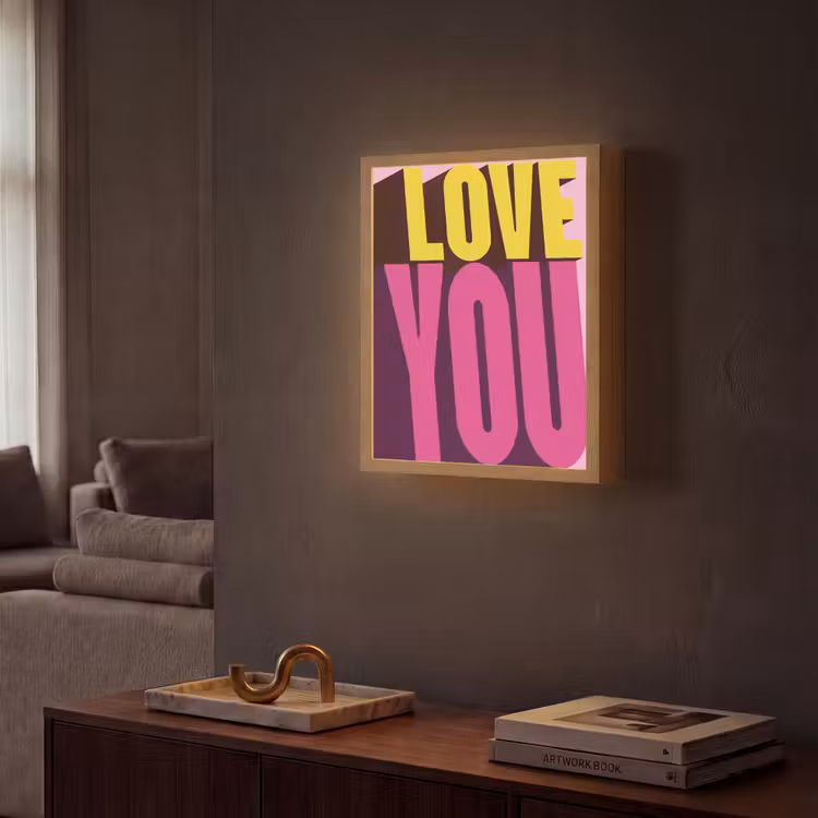 Lightbox - Wandlamp - Love - Tekst - Roze - Valentijn — 2