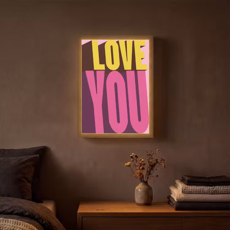Lightbox - Wandlamp - Love - Tekst - Roze - Valentijn — 3