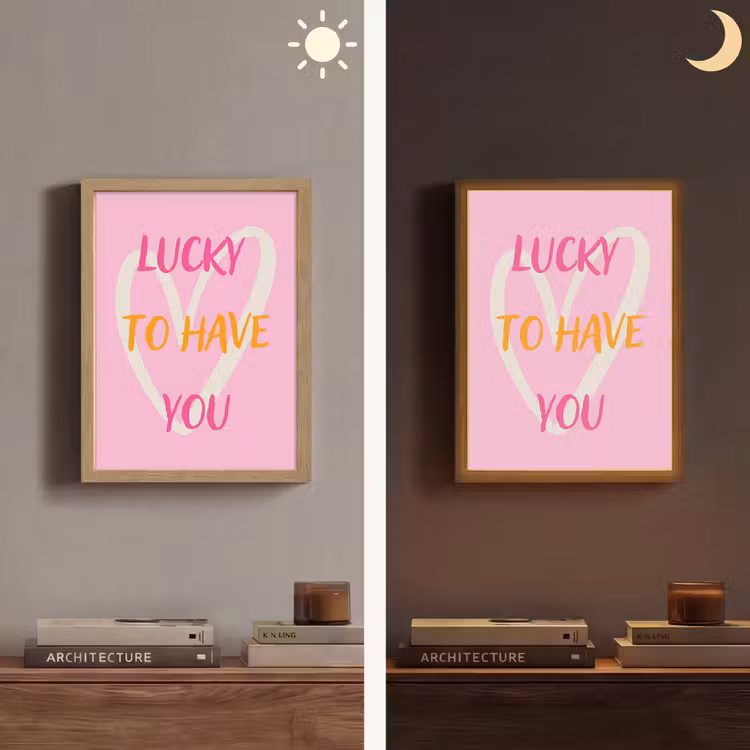 Lightbox - Wandlamp - Lucky - Love - Valentijn - Roze — 5
