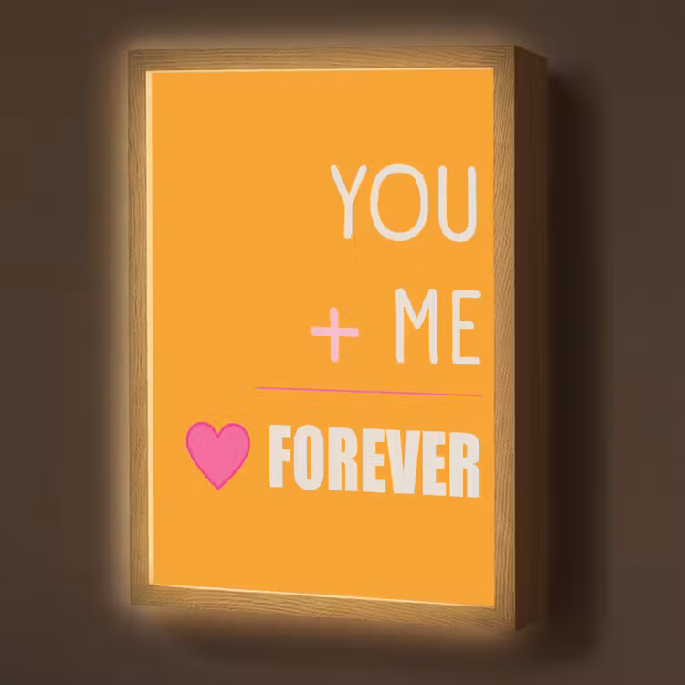 Lightbox - Wandlamp - Oranje - Love - Valentijn — 1