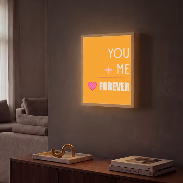 Lightbox - Wandlamp - Oranje - Love - Valentijn — 2