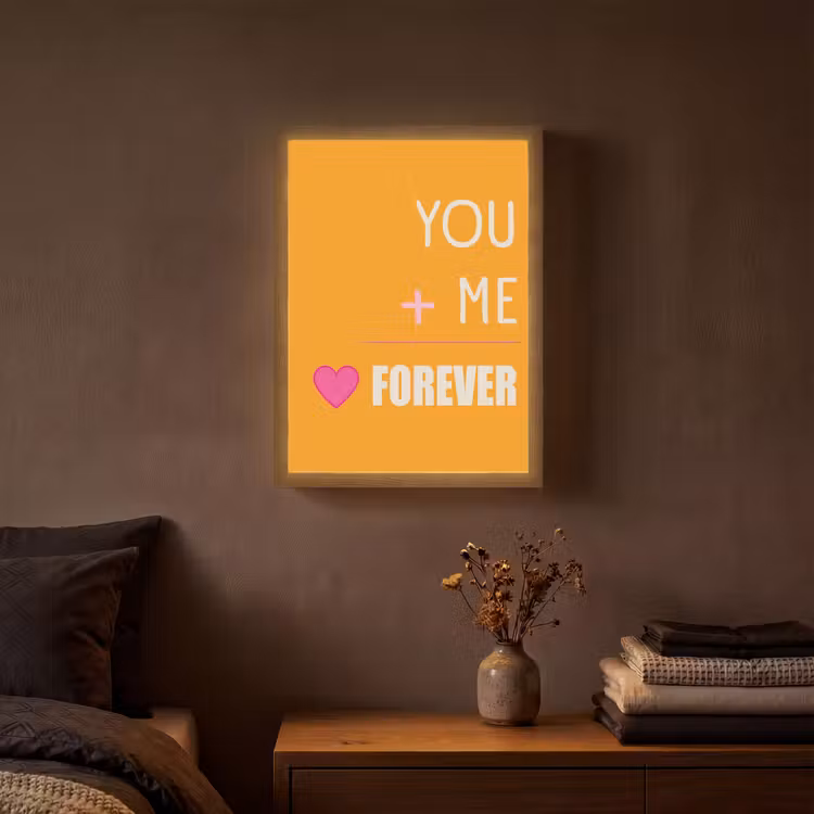 Lightbox - Wandlamp - Oranje - Love - Valentijn — 3