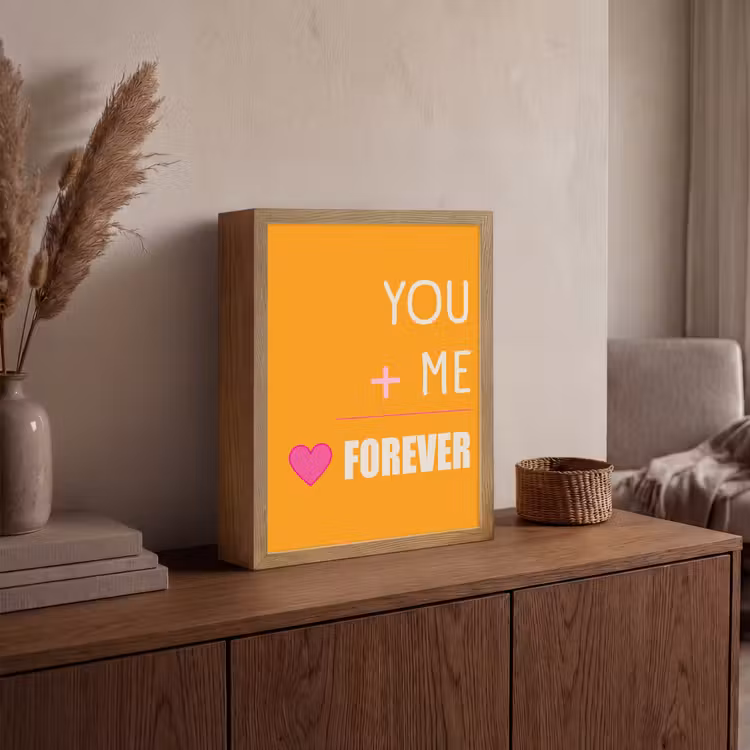 Lightbox - Wandlamp - Oranje - Love - Valentijn — 4