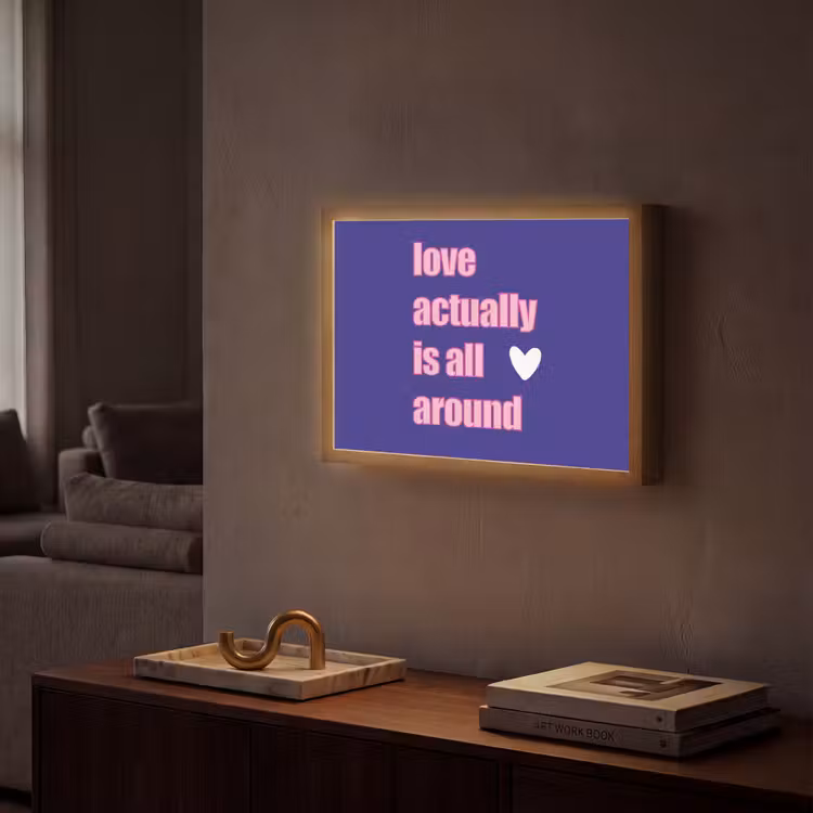 Lightbox - Wandlamp - Tekst - Valentijn - Love - Blauw — 2