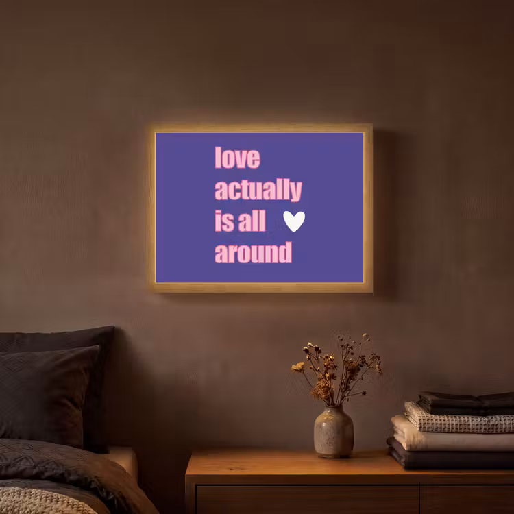 Lightbox - Wandlamp - Tekst - Valentijn - Love - Blauw — 3