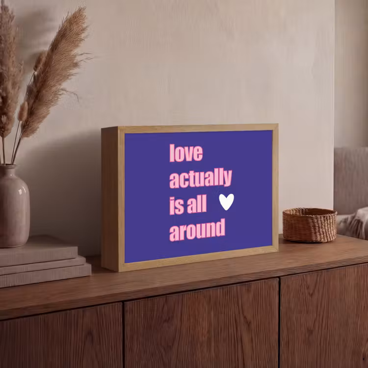 Lightbox - Wandlamp - Tekst - Valentijn - Love - Blauw — 4