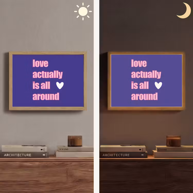 Lightbox - Wandlamp - Tekst - Valentijn - Love - Blauw — 6