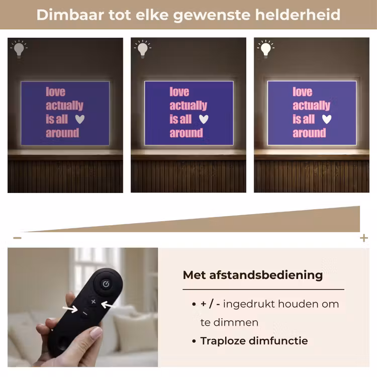 Lightbox - Wandlamp - Tekst - Valentijn - Love - Blauw — 9