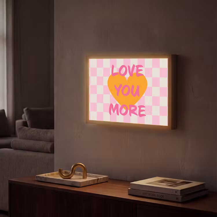 Lightbox - Wandlamp - Valentijn - Love - Roze - Oranje — 2