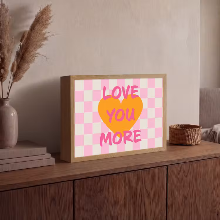 Lightbox - Wandlamp - Valentijn - Love - Roze - Oranje — 4