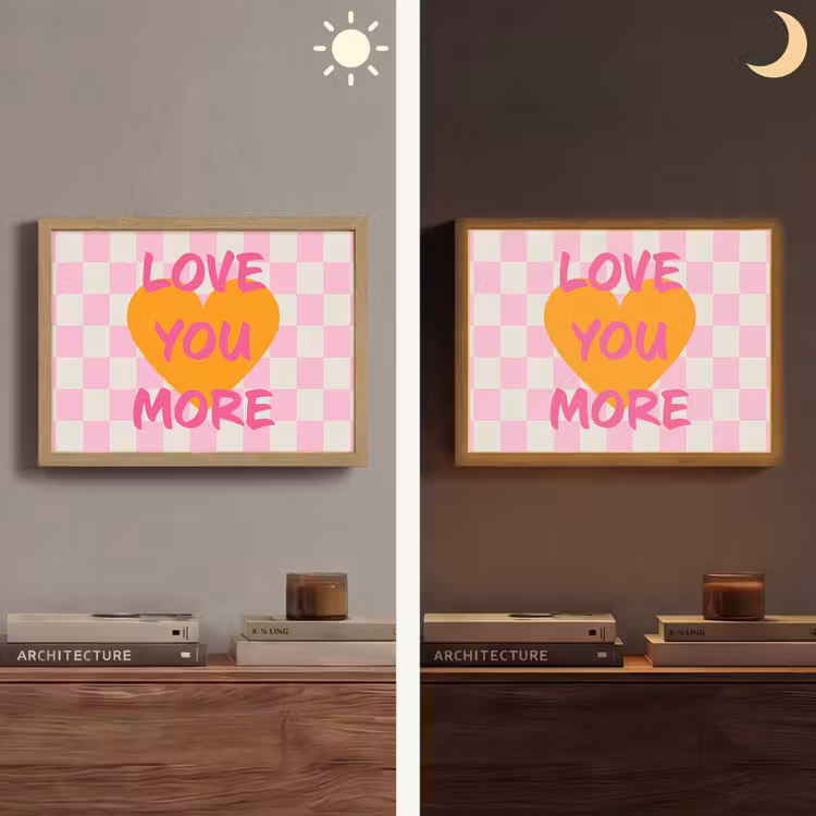Lightbox - Wandlamp - Valentijn - Love - Roze - Oranje — 6