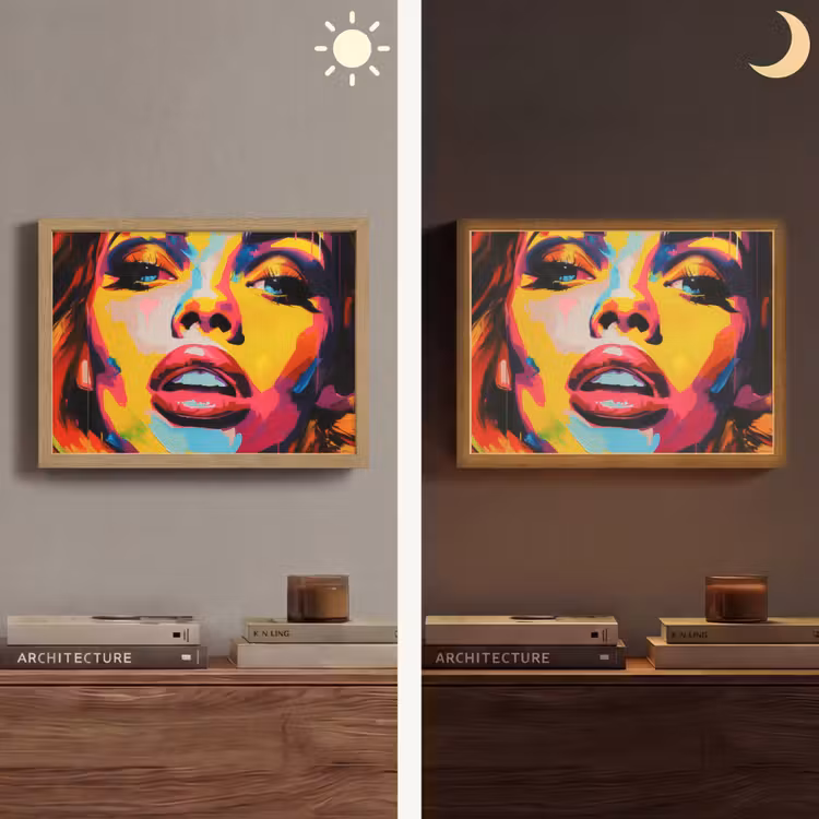 Lightbox - Wandlamp - Vrouw - Gezicht - Kleurrijk — 6