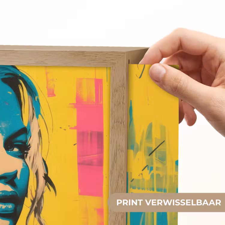 Lightbox - Wandlamp - Vrouw - Verfstrepen - Gekleurd — 5