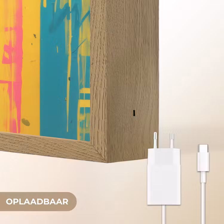 Lightbox - Wandlamp - Vrouw - Verfstrepen - Gekleurd — 7