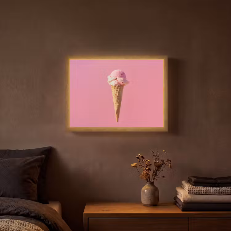 Lightbox - Wandlamp - Hoorntje - Schepijs - Roze — 3