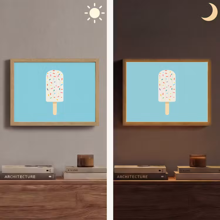 Lightbox - Wandlamp - Ijsje - Stokje - Sprinkles - Lichtblauw — 6