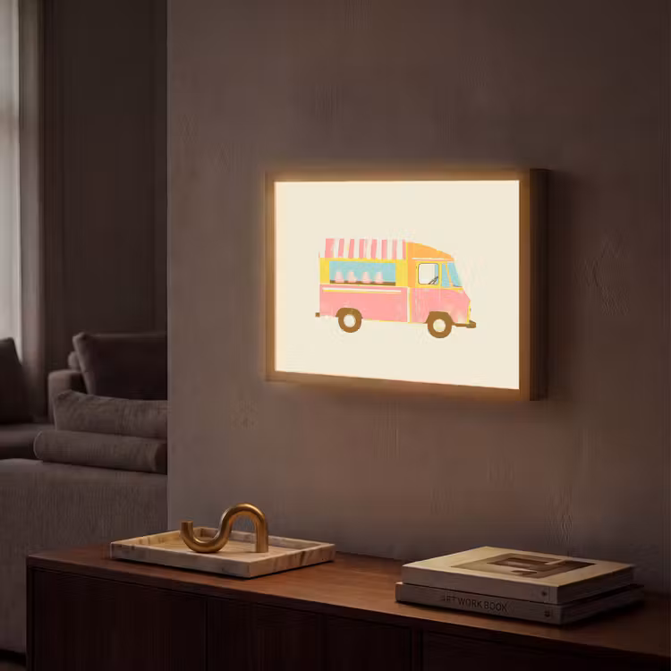 Lightbox - Wandlamp - Ijskar - Retro - Softijsjes - Roze — 2