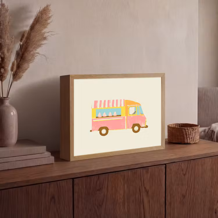 Lightbox - Wandlamp - Ijskar - Retro - Softijsjes - Roze — 4