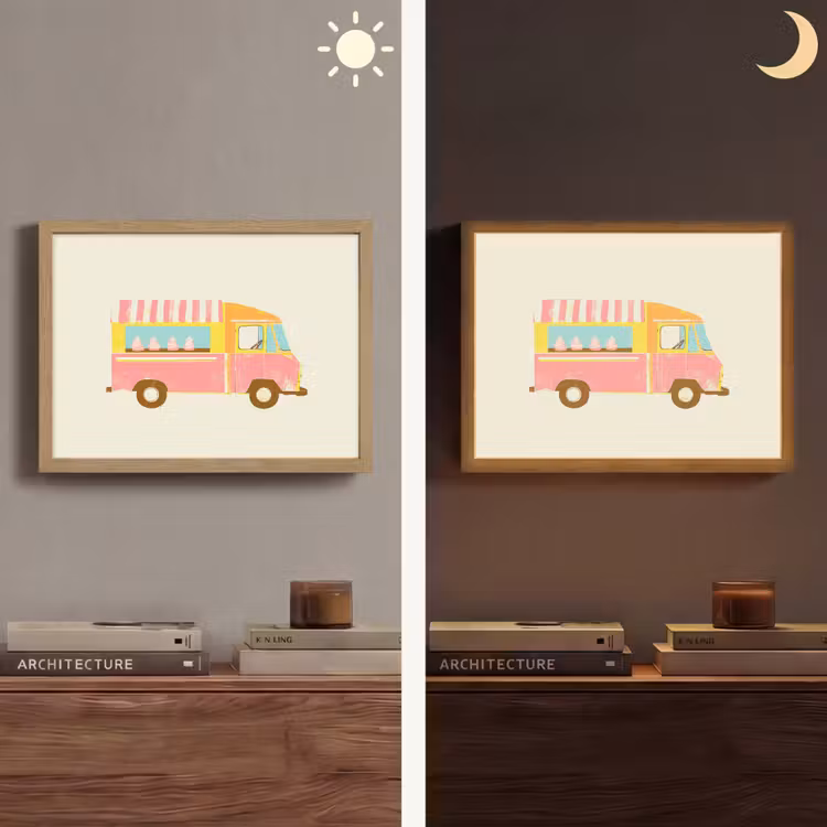 Lightbox - Wandlamp - Ijskar - Retro - Softijsjes - Roze — 6