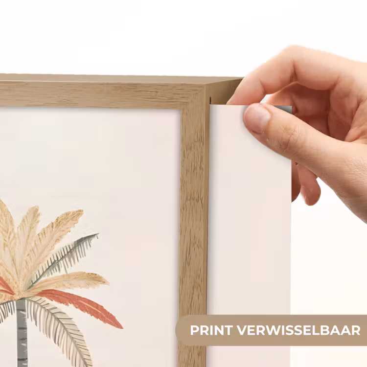 Lightbox - Wandlamp - Palmbomen - Heuvels - Minimalistisch - Zachtroze — 5