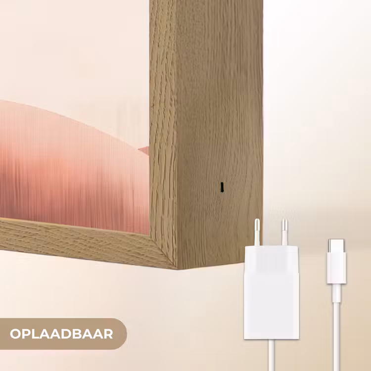 Lightbox - Wandlamp - Palmbomen - Heuvels - Minimalistisch - Zachtroze — 7