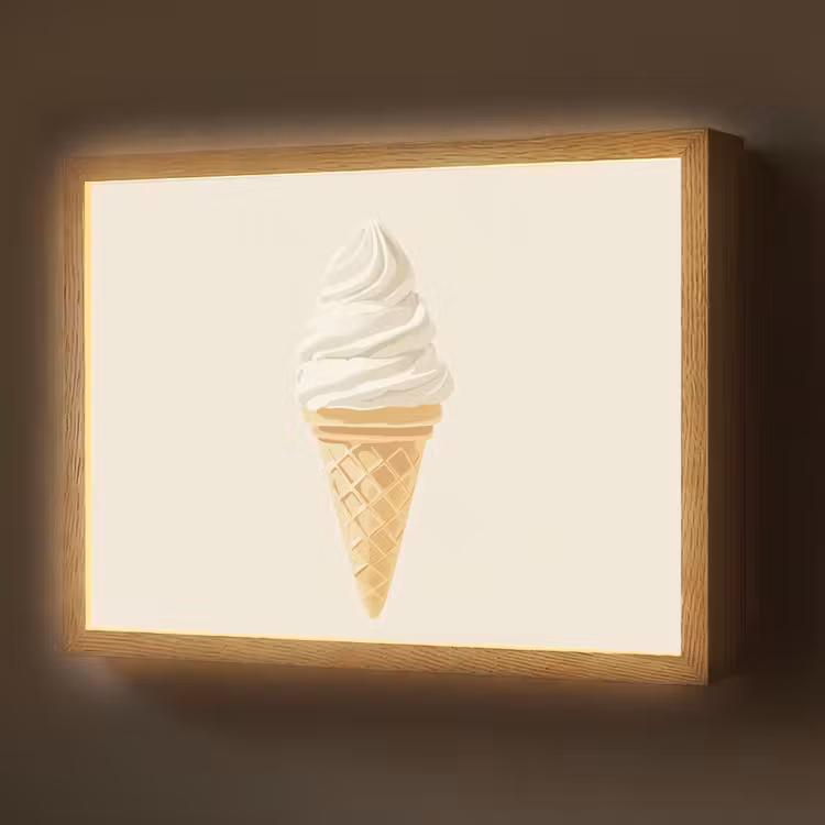 Lightbox - Wandlamp - Softijs - Hoorntje - Wit — 1