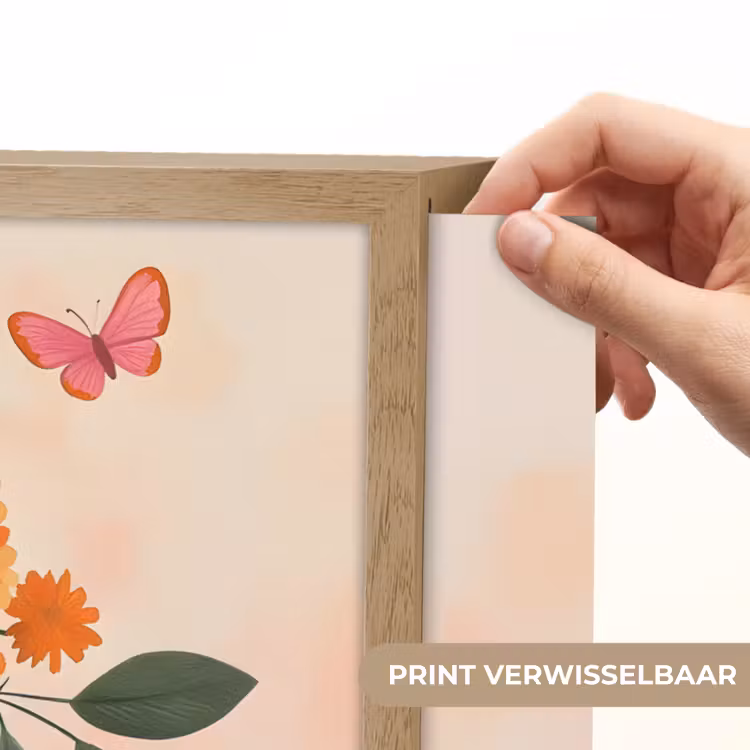 Lightbox - Wandlamp - Vaas - Bloemen - Vlinder - Rood — 5