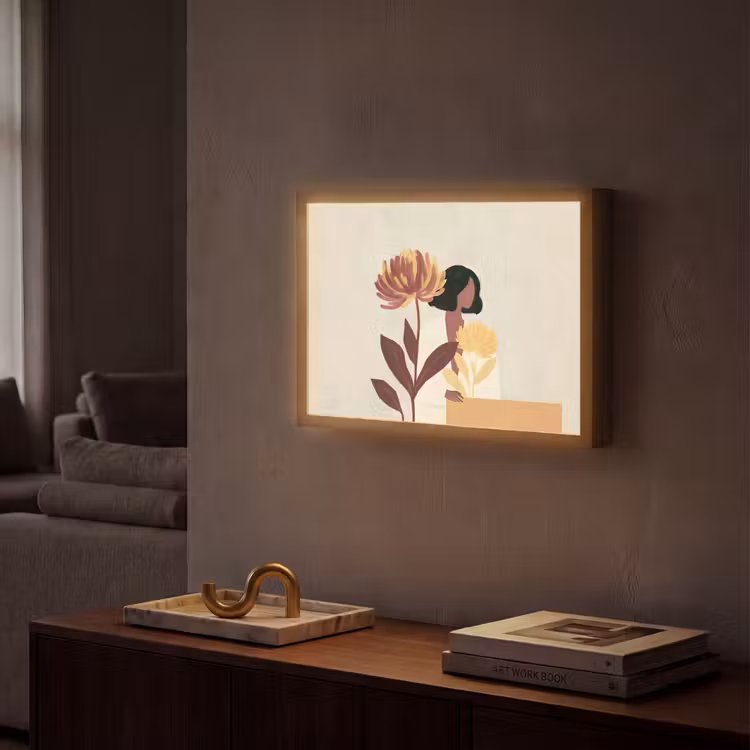 Lightbox - Wandlamp - Vrouw - Minimalistisch - Bloem — 2