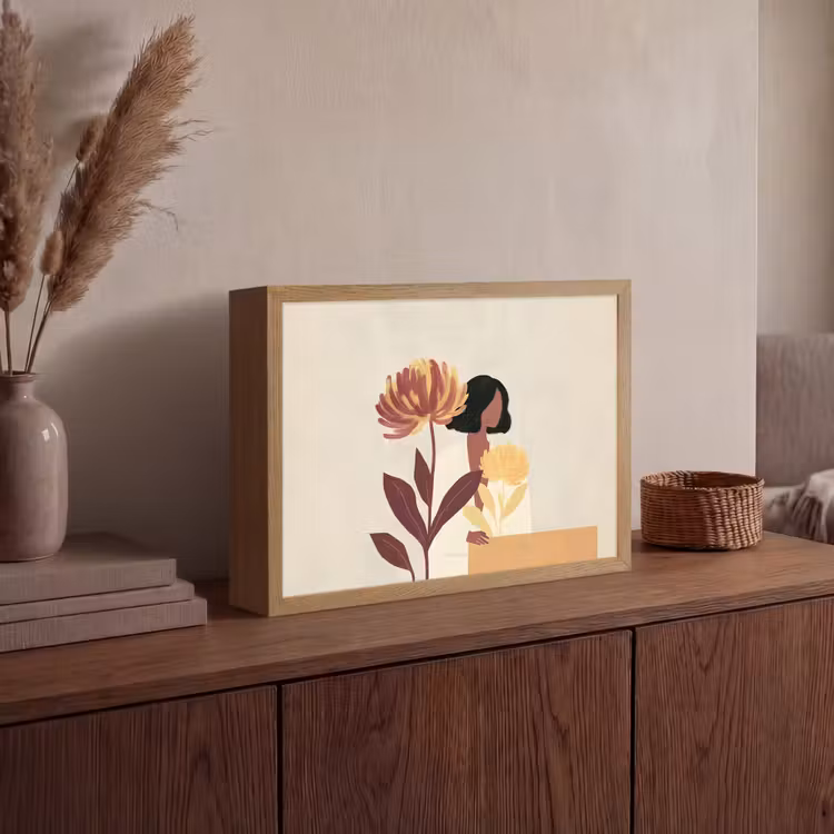 Lightbox - Wandlamp - Vrouw - Minimalistisch - Bloem — 4
