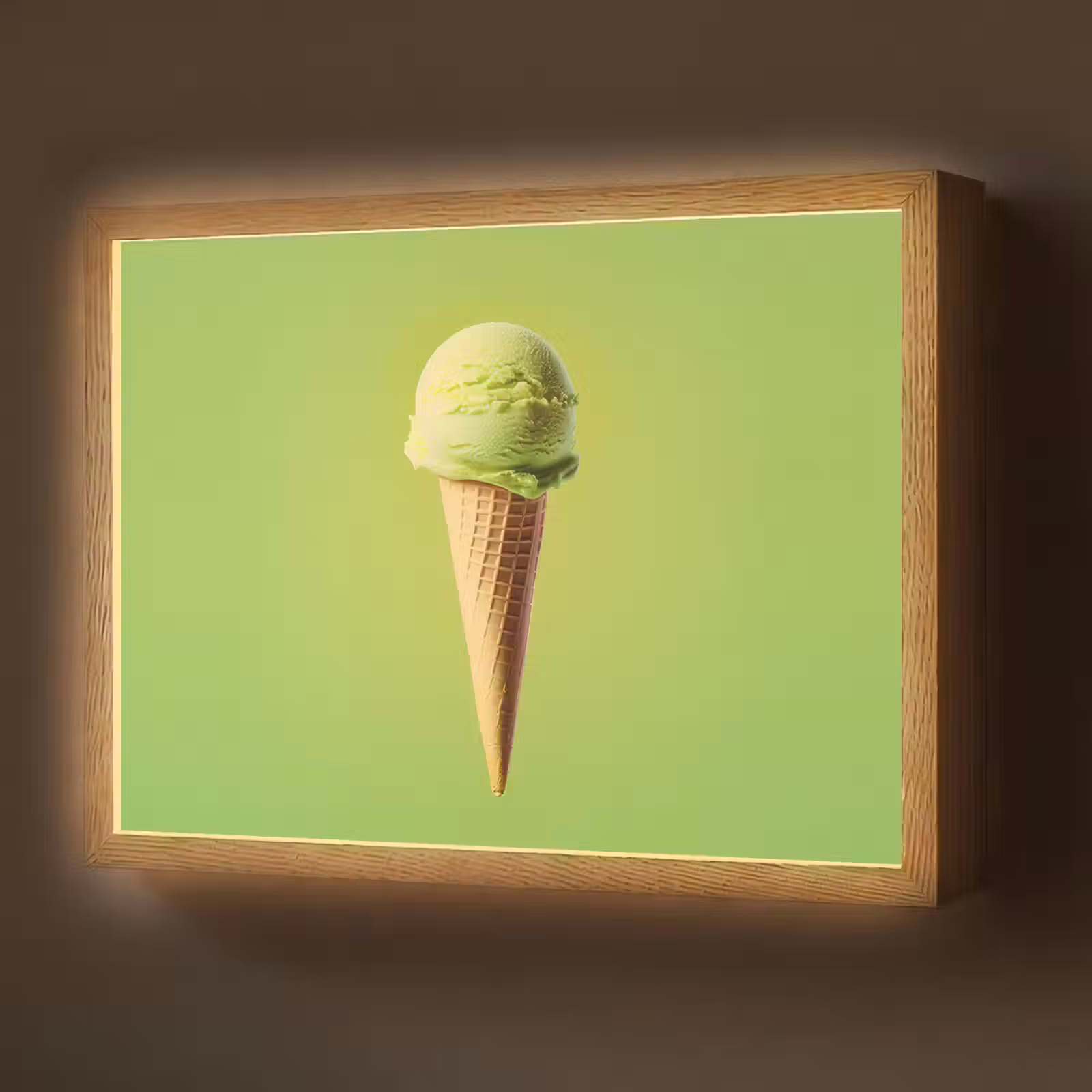 Lightbox - Wandlamp - Hoorntje - Schepijs - Groen — 1