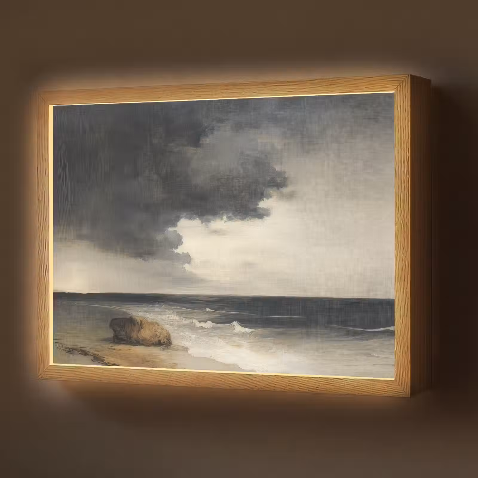 Lightbox - Wandlamp - Kust - Golven - Rots - Storm — 1