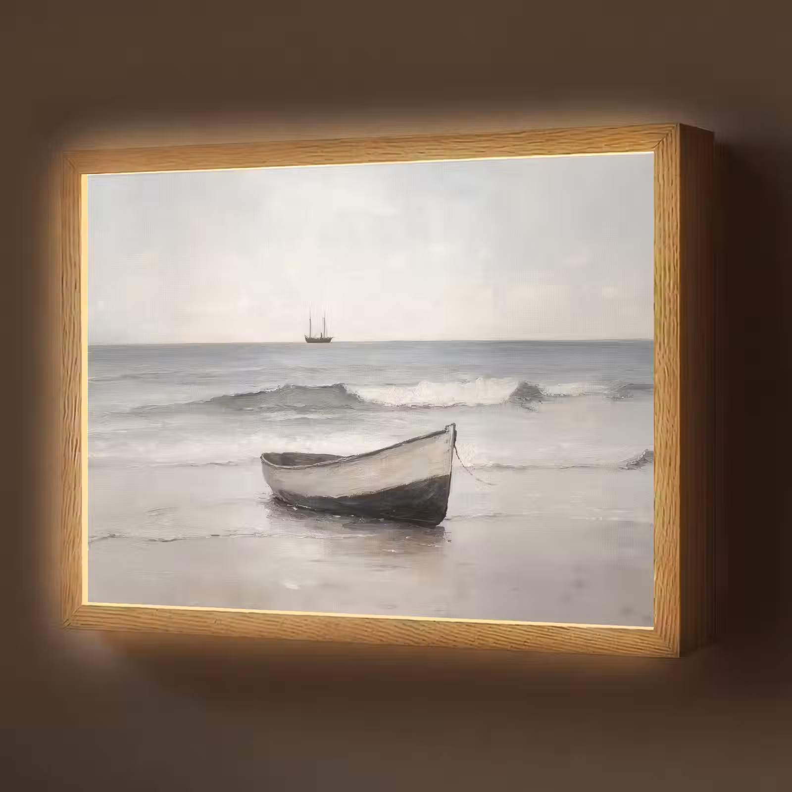 Lightbox - Wandlamp - Roeiboot - Zee - Horizon — 1